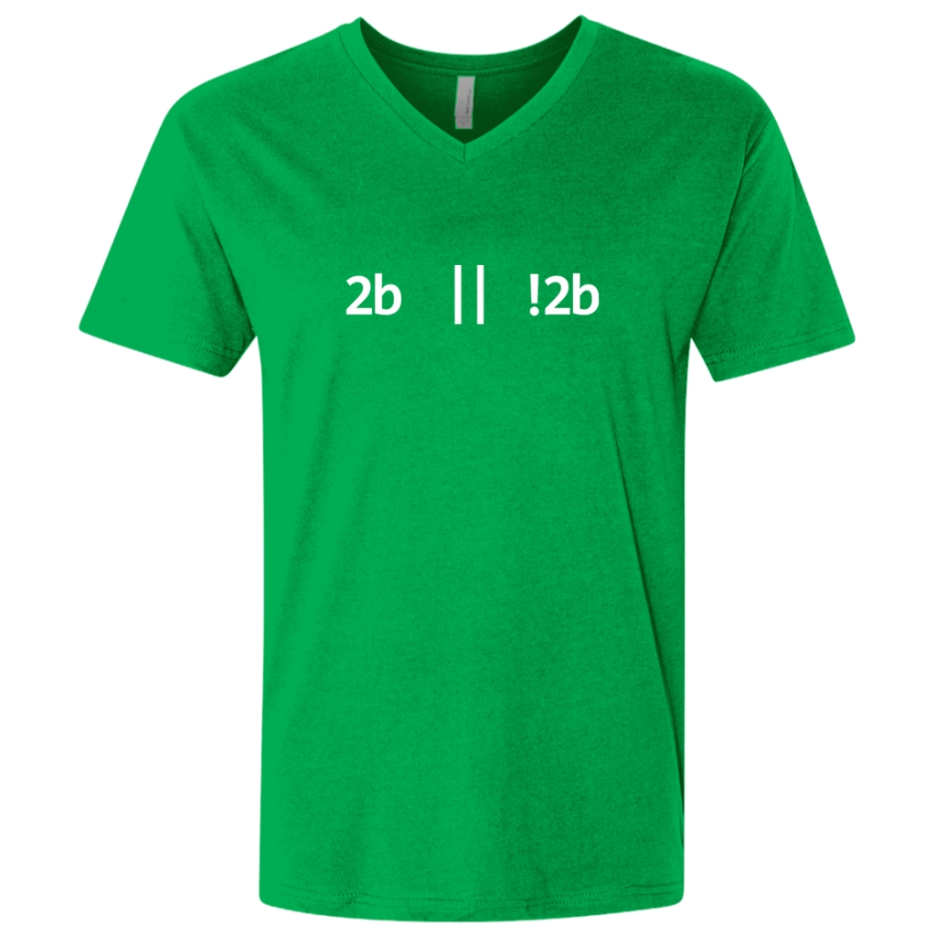 2b Or Not 2b Premium Fitted V-Neck T-Shirt - Bitcoin & Bunk