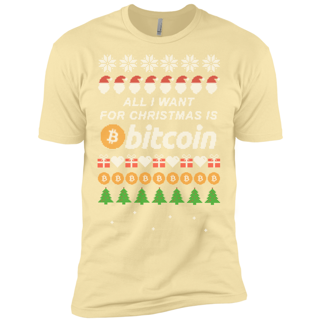 Copy of "All I want for Christmas is Bitcoin" Men's Premium T-Shirt - Bitcoin & Bunk