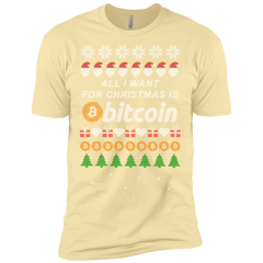 Copy of "All I want for Christmas is Bitcoin" Men's Premium T-Shirt - Bitcoin & Bunk
