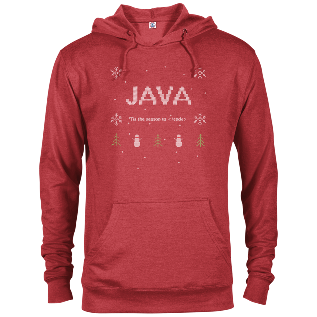 Java Programming 'Tis The Season To Code Ugly Sweater Holiday Comfort-Fit Hoodie - Bitcoin & Bunk