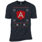 Angular Programming Ugly Sweater Premium Christmas Holiday T-Shirt - Bitcoin & Bunk