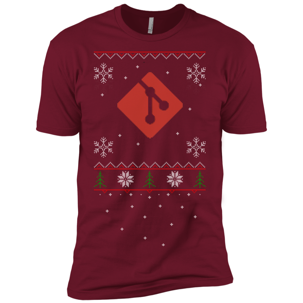 Git Programming Ugly Sweater Premium Christmas Holiday T-Shirt - Bitcoin & Bunk