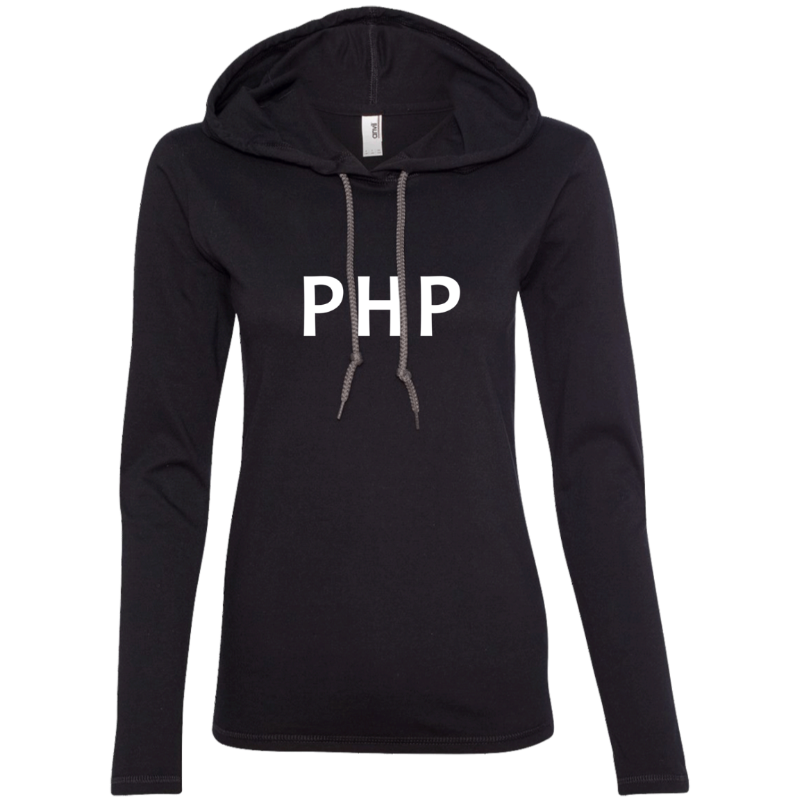 PHP Programming Authentic Women's Long Sleeve Hooded Shirt - Bitcoin & Bunk