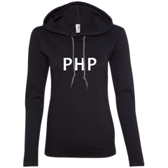 PHP Programming Authentic Women's Long Sleeve Hooded Shirt - Bitcoin & Bunk