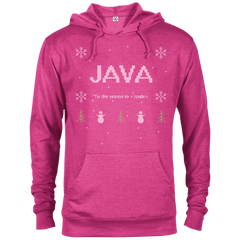 Java Programming 'Tis The Season To Code Ugly Sweater Holiday Comfort-Fit Hoodie - Bitcoin & Bunk