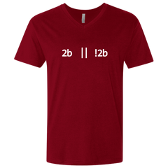 2b Or Not 2b Premium Fitted V-Neck T-Shirt - Bitcoin & Bunk