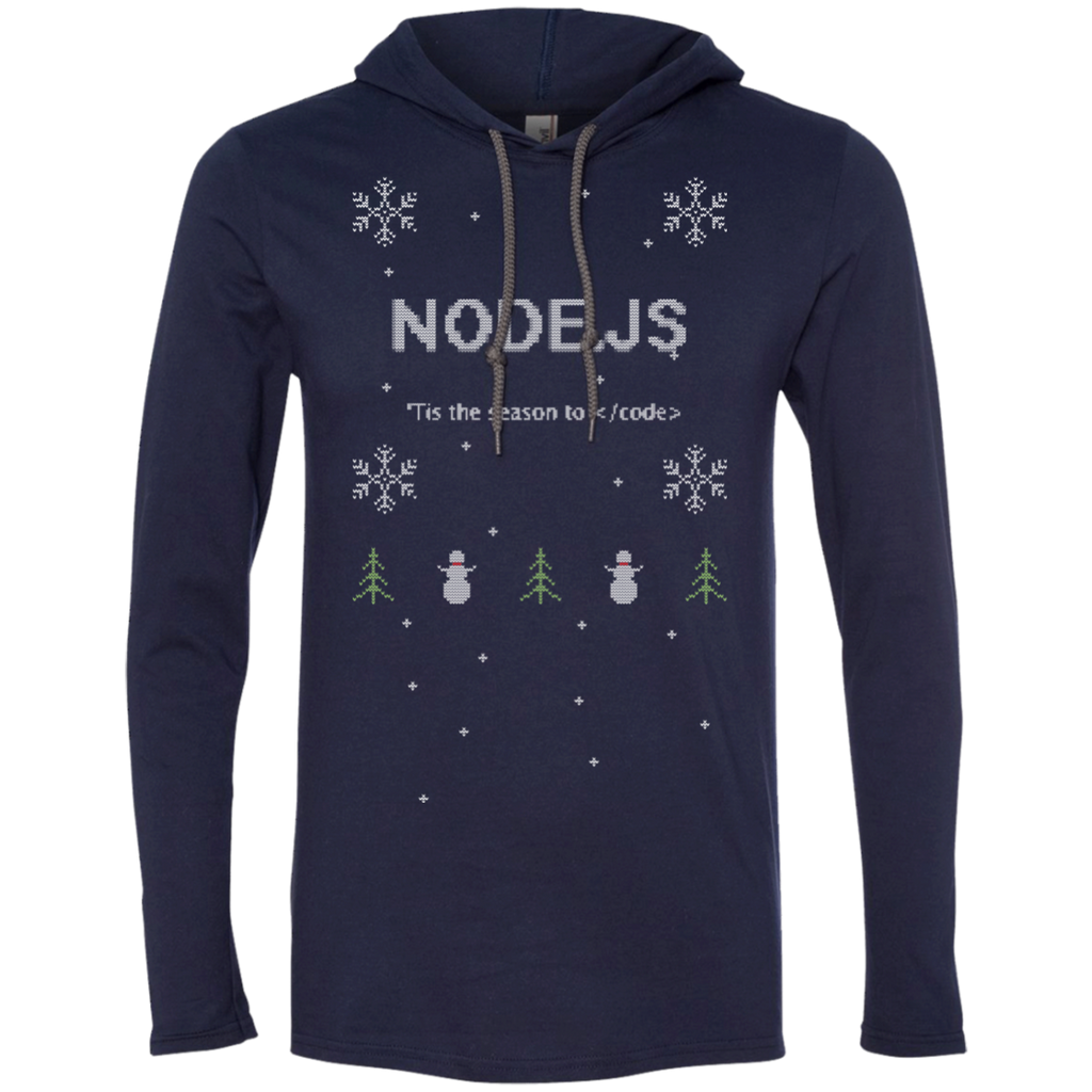 Node 'Tis The Season To Code Premium Hooded Shirt - Bitcoin & Bunk