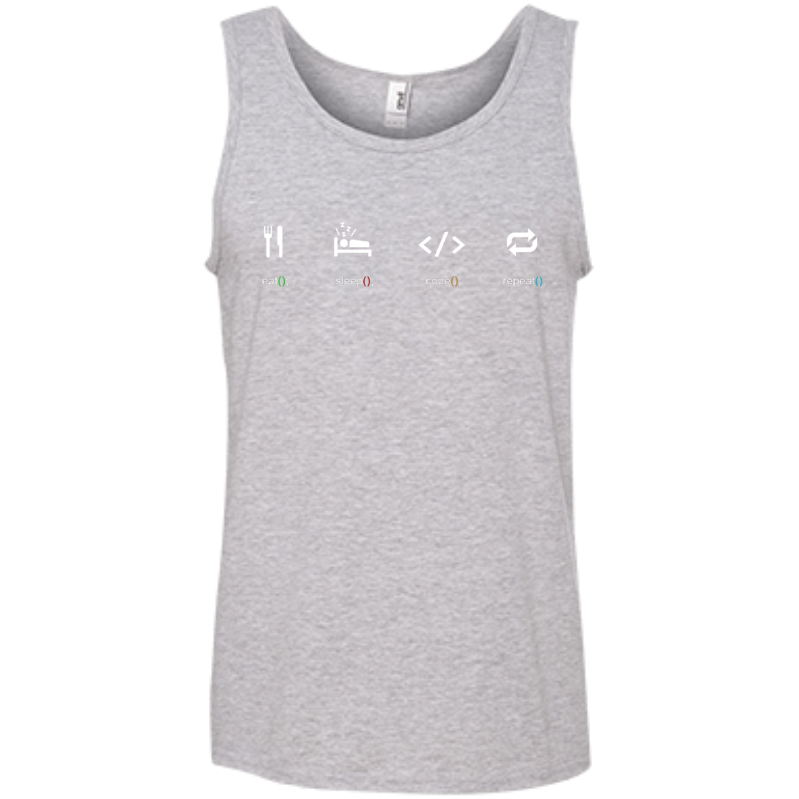 Eat Sleep Code Repeat Pure Cotton Performance Tank-Top - Bitcoin & Bunk