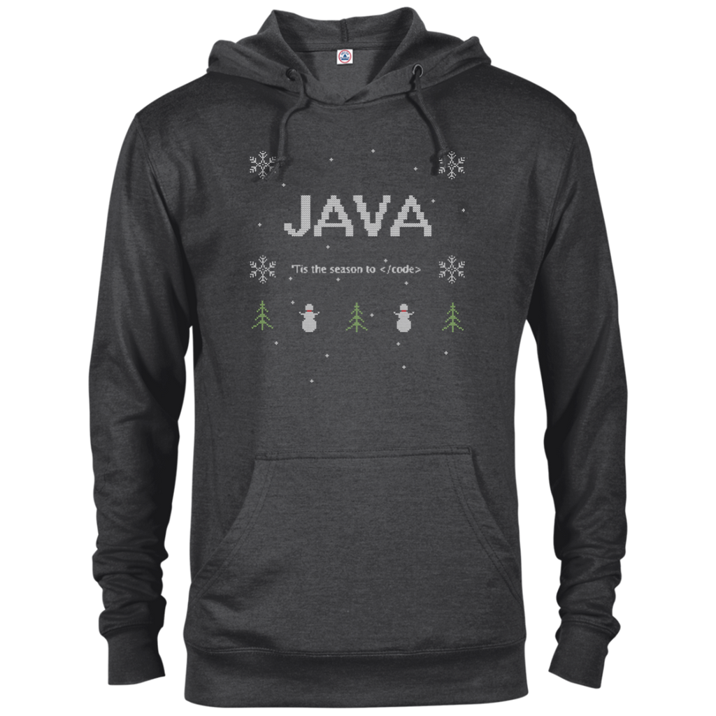 Java Programming 'Tis The Season To Code Ugly Sweater Holiday Comfort-Fit Hoodie - Bitcoin & Bunk