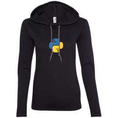 Python Programming Authentic Women's Long Sleeve Hooded Shirt - Bitcoin & Bunk