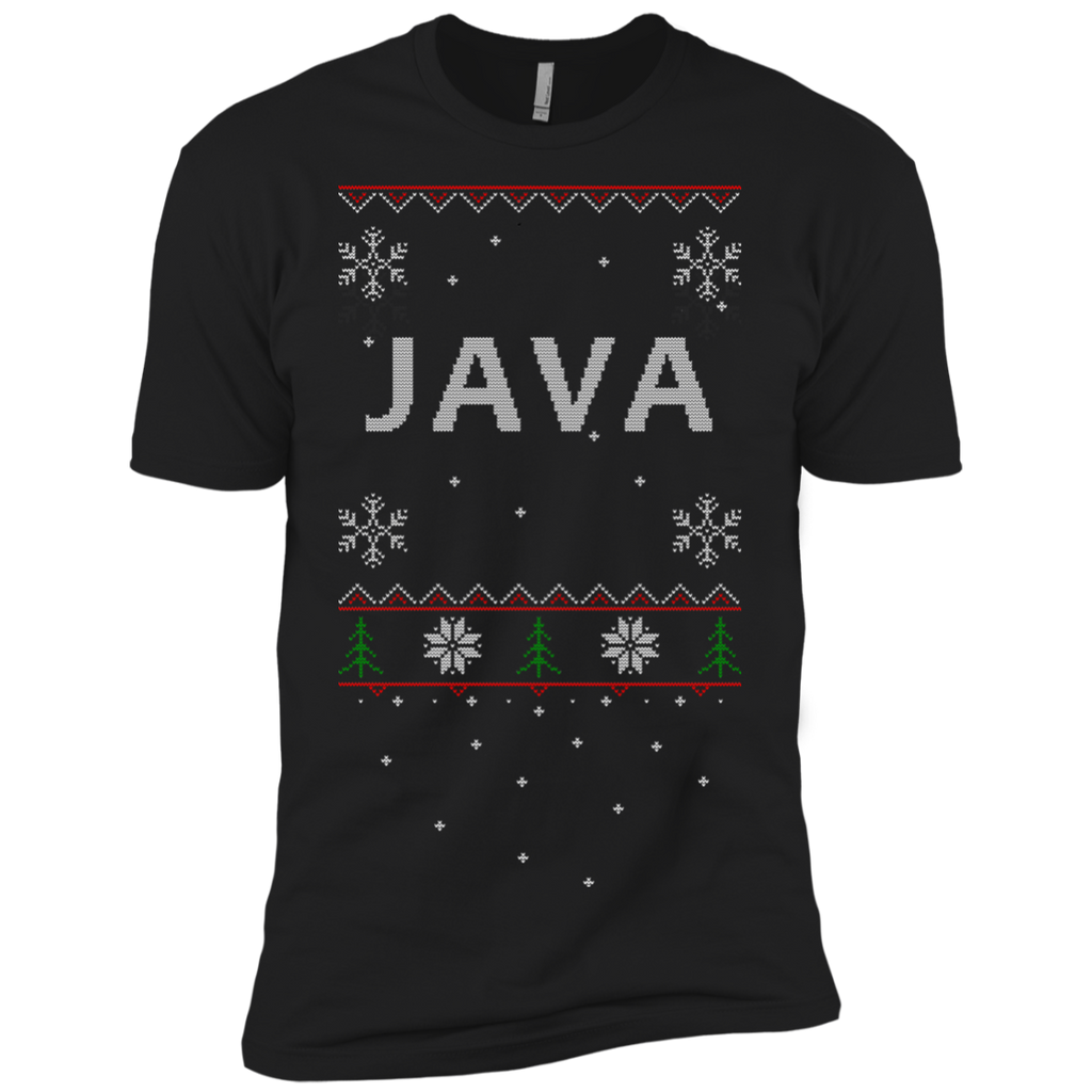 Java Programming Ugly Sweater Premium Christmas Holiday T-Shirt - Bitcoin & Bunk
