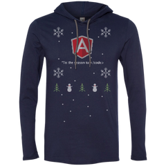 AngularJS 'Tis The Season To Code Premium Hooded Shirt - Bitcoin & Bunk