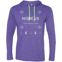 Node 'Tis The Season To Code Premium Hooded Shirt - Bitcoin & Bunk