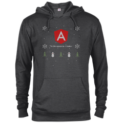 Angular Programming 'Tis The Season To Code Ugly Sweater Holiday Comfort-Fit Hoodie - Bitcoin & Bunk