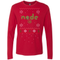 Node Programming Ugly Sweater Premium Long Sleeve Christmas Holiday Shirt - Bitcoin & Bunk