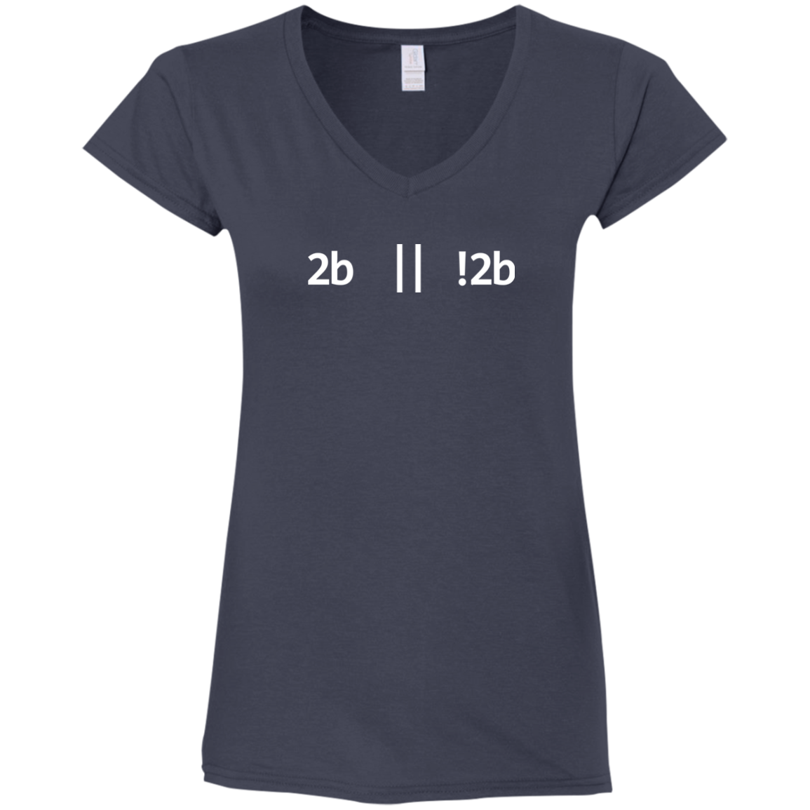 2b Or Not 2b Women's Fitted Comfort-Soft V-Neck T-Shirt - Bitcoin & Bunk