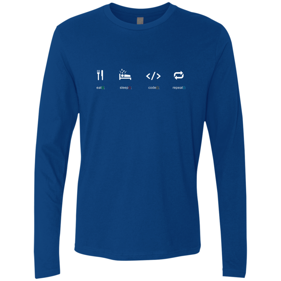 Eat Sleep Code Repeat Premium Long Sleeve Shirt - Bitcoin & Bunk