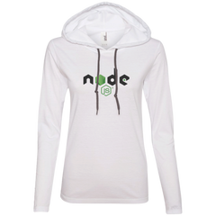 Node Programming Authentic Women's Long Sleeve Hooded Shirt - Bitcoin & Bunk