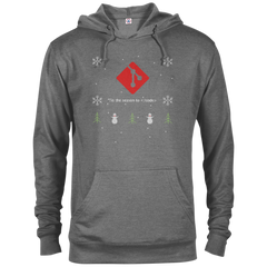 Git Programming 'Tis The Season To Code Ugly Sweater Holiday Comfort-Fit Hoodie - Bitcoin & Bunk