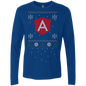 Angular Programming Ugly Sweater Premium Long Sleeve Christmas Holiday Shirt - Bitcoin & Bunk