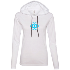 React Programming Authentic Women's Long Sleeve Hooded Shirt - Bitcoin & Bunk