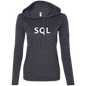 SQL Programming Authentic Women's Long Sleeve Hooded Shirt - Bitcoin & Bunk