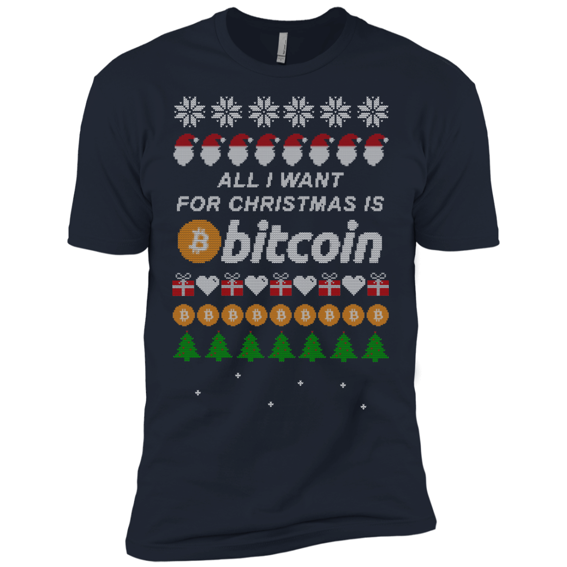 Copy of Copy of "All I want for Christmas is Bitcoin" Men's Premium T-Shirt - Bitcoin & Bunk