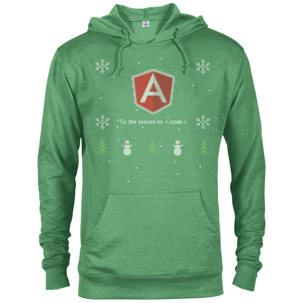 AngularJS Programming 'Tis The Season To Code Ugly Sweater Holiday Comfort-Fit Hoodie - Bitcoin & Bunk