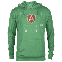 AngularJS Programming 'Tis The Season To Code Ugly Sweater Holiday Comfort-Fit Hoodie - Bitcoin & Bunk