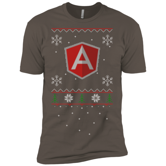 AngularJS Programming Ugly Sweater Premium Christmas Holiday T-Shirt - Bitcoin & Bunk