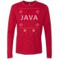 Java Programming Ugly Sweater Premium Long Sleeve Christmas Holiday Shirt - Bitcoin & Bunk