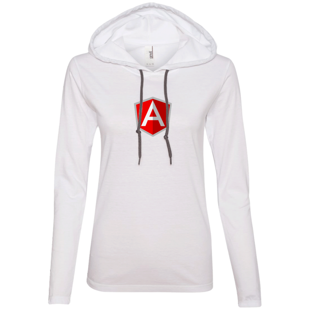 AngularJS Programming Authentic Women's Long Sleeve Hooded Shirt - Bitcoin & Bunk