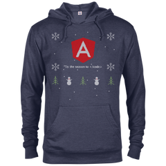 Angular Programming 'Tis The Season To Code Ugly Sweater Holiday Comfort-Fit Hoodie - Bitcoin & Bunk