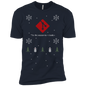Git 'Tis The Season To Code Ugly Sweater Premium Christmas Holiday T-Shirt - Bitcoin & Bunk