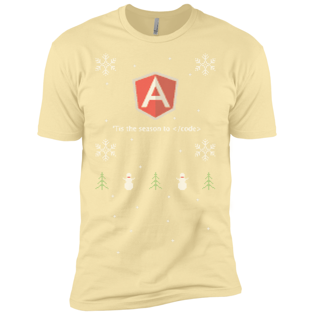 AngularJS 'Tis The Season To Code Ugly Sweater Premium Christmas Holiday T-Shirt - Bitcoin & Bunk