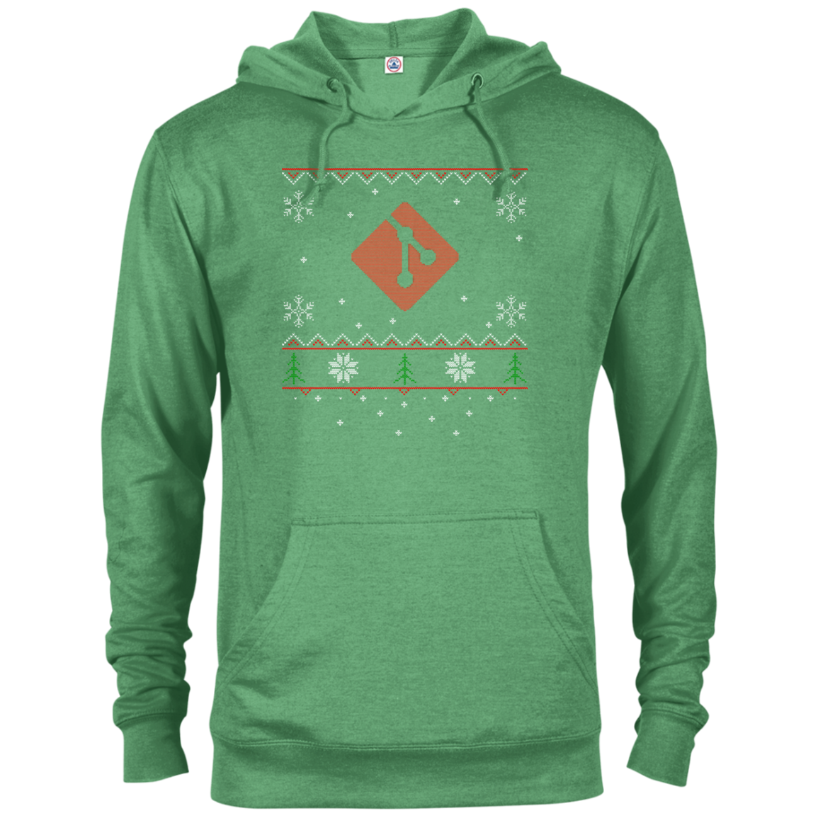 Git Programming Ugly Sweater Christmas Holiday Comfort-Fit Hoodie - Bitcoin & Bunk