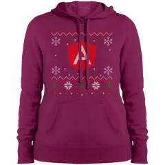 Angular Programming Women's Ugly Sweater Christmas Holiday Warm-Sport Hoodie - Bitcoin & Bunk
