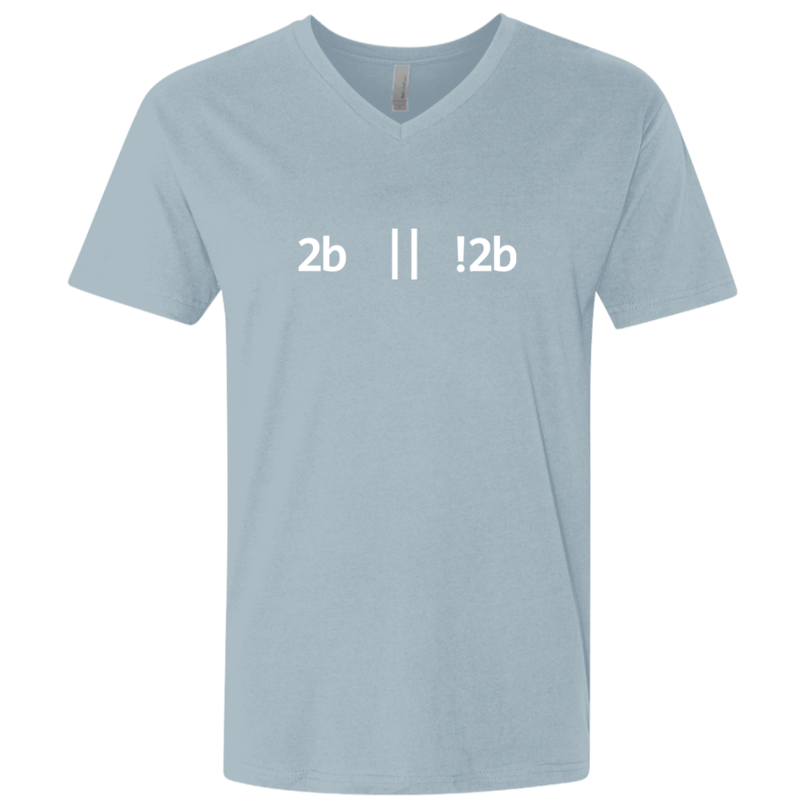 2b Or Not 2b Premium Fitted V-Neck T-Shirt - Bitcoin & Bunk