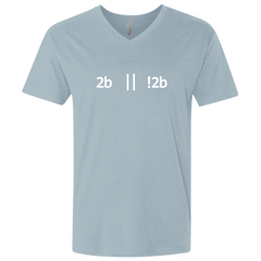 2b Or Not 2b Premium Fitted V-Neck T-Shirt - Bitcoin & Bunk