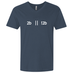 2b Or Not 2b Premium Fitted V-Neck T-Shirt - Bitcoin & Bunk