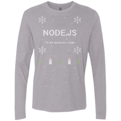 Node 'Tis The Season To Code Node Programming 'Tis The Season To Code Ugly Sweater Long Sleeve Premium Christmas Holiday Shirt - Bitcoin & Bunk