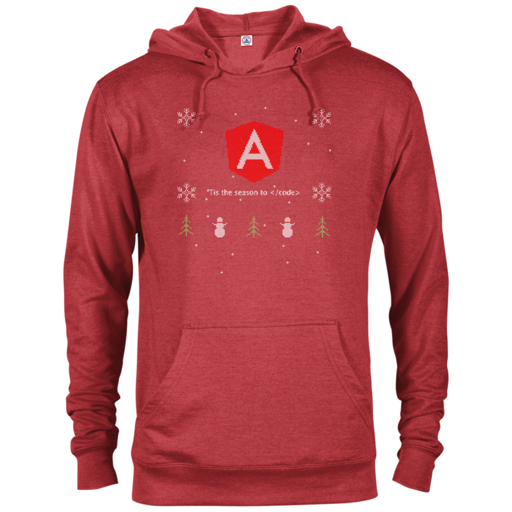 Angular Programming 'Tis The Season To Code Ugly Sweater Holiday Comfort-Fit Hoodie - Bitcoin & Bunk