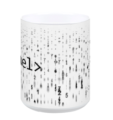 Code Fuel Coffee Mug - Matrix Style (White) - Bitcoin & Bunk