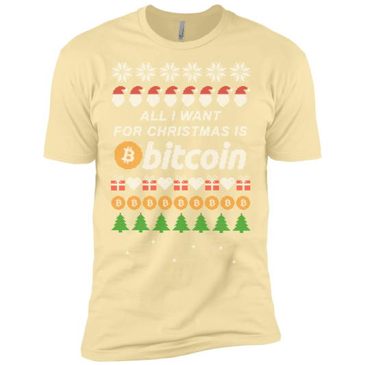 Copy of Copy of "All I want for Christmas is Bitcoin" Men's Premium T-Shirt - Bitcoin & Bunk